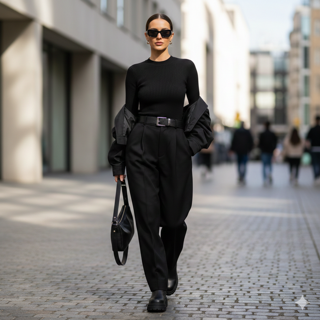 12 Quick Styling Ideas That Transform a Basic All-Black Look